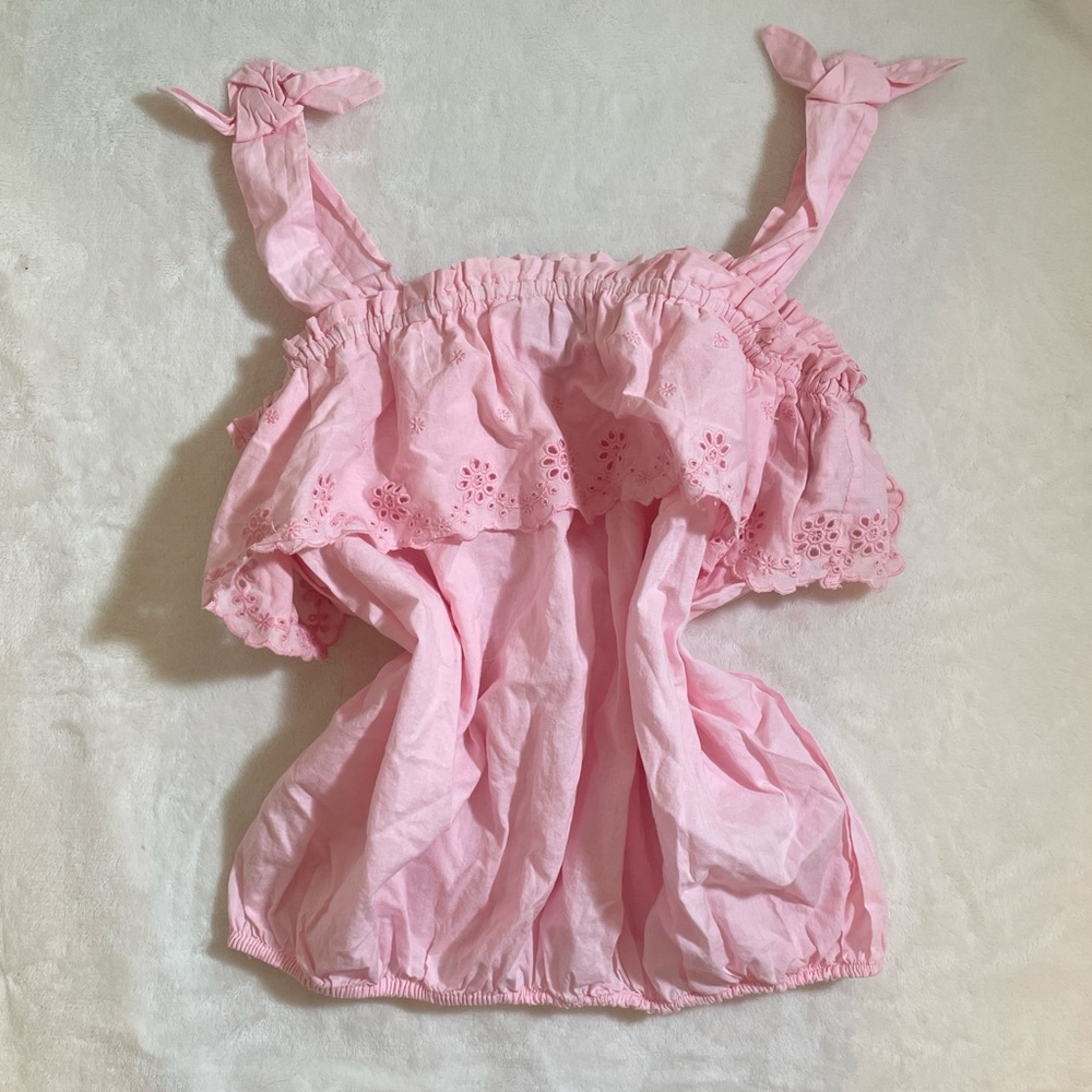 Ralph Lauren Pink Gathered Top